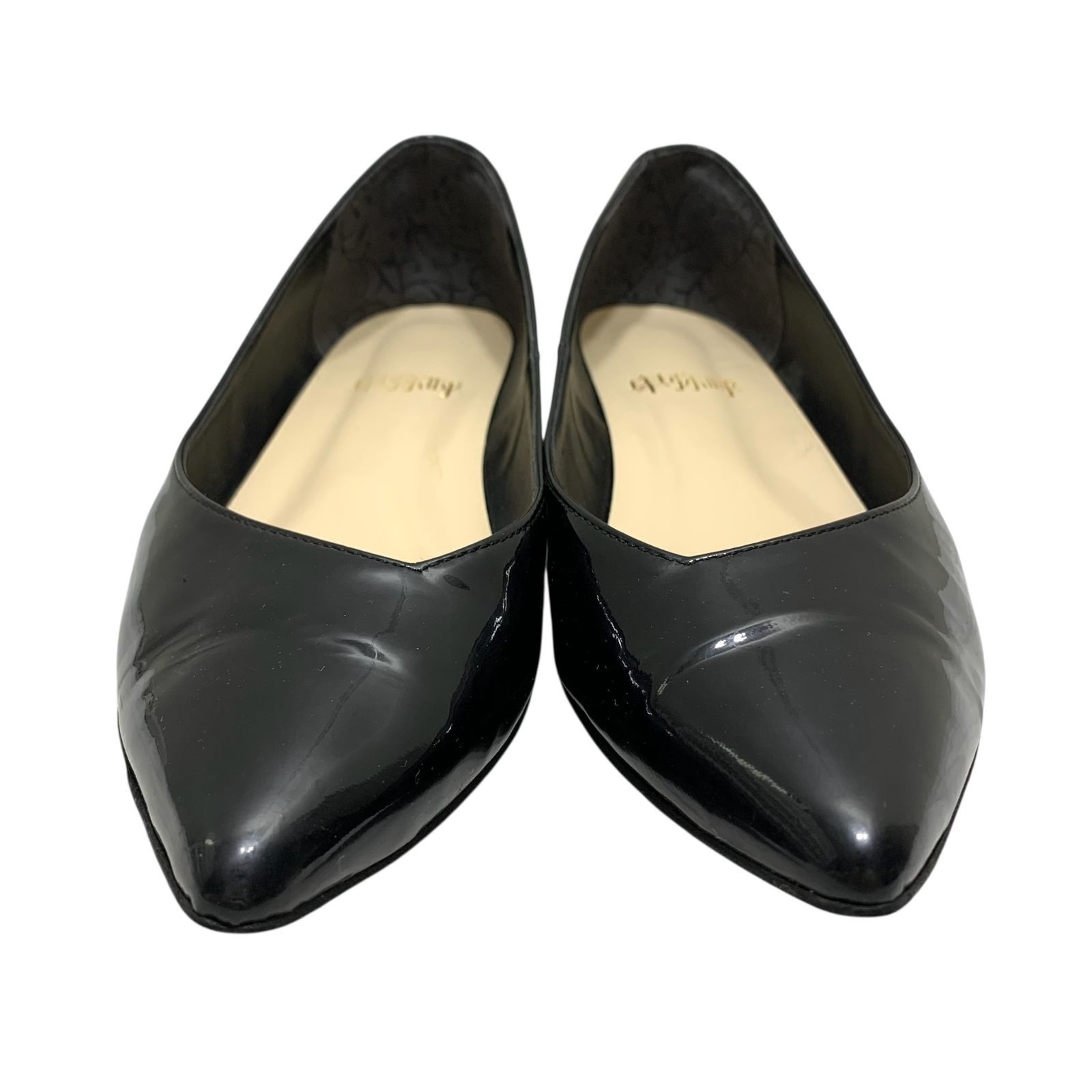 【未使用】卑弥呼ポインテッドトゥつま先エナメルパンプス23cm 美品】卑弥呼 (23.5) パンプス ポインテッドトゥ フラット