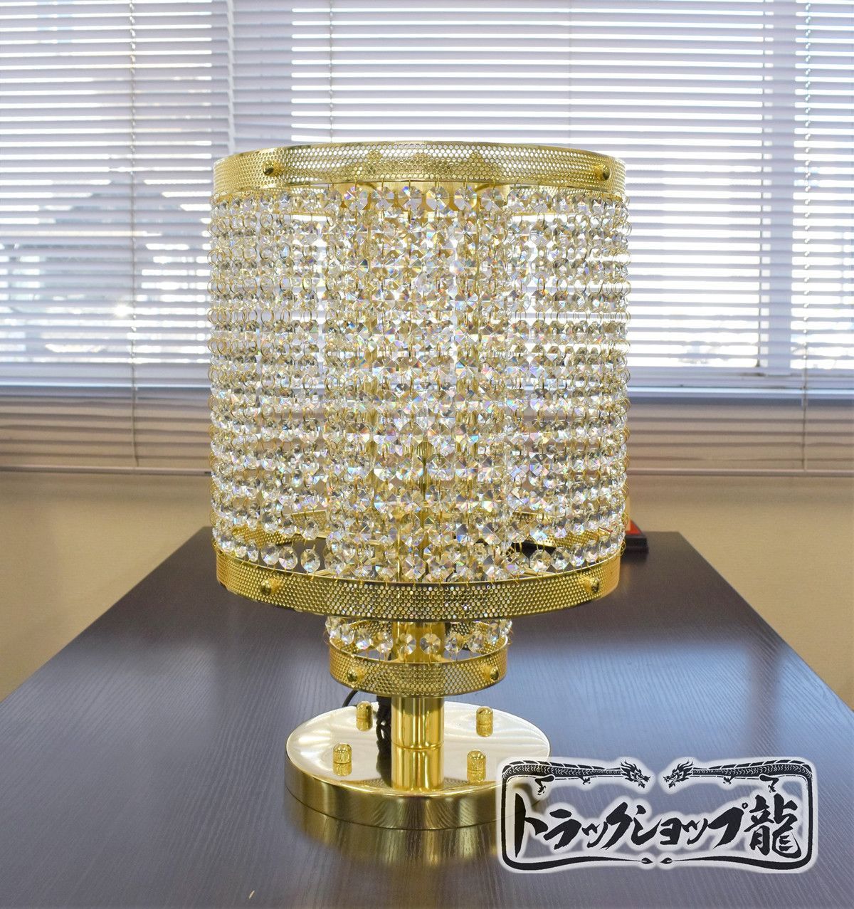 新品 円柱 スタンド シャンデリア 大 フルゴールドメッキ