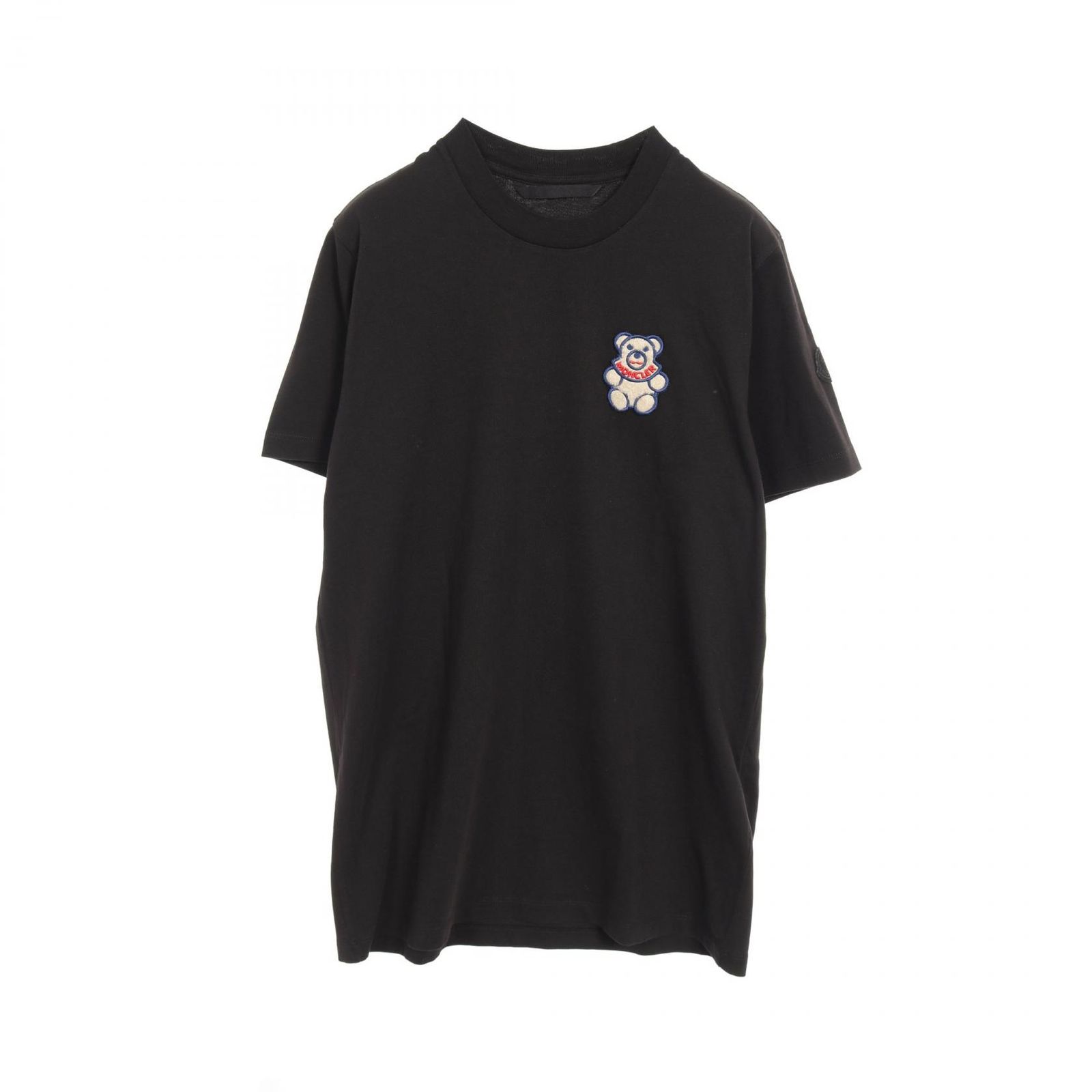 ★MONCLER★ペイデッド ロゴ コットン Tシャツ モンクレール MONCLER カットソー テディベア ワッペン コットン