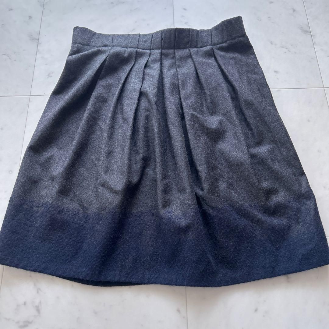 Brunello Cucinelli ブルネロクチネリ ウールカシミヤスカート グレー 40