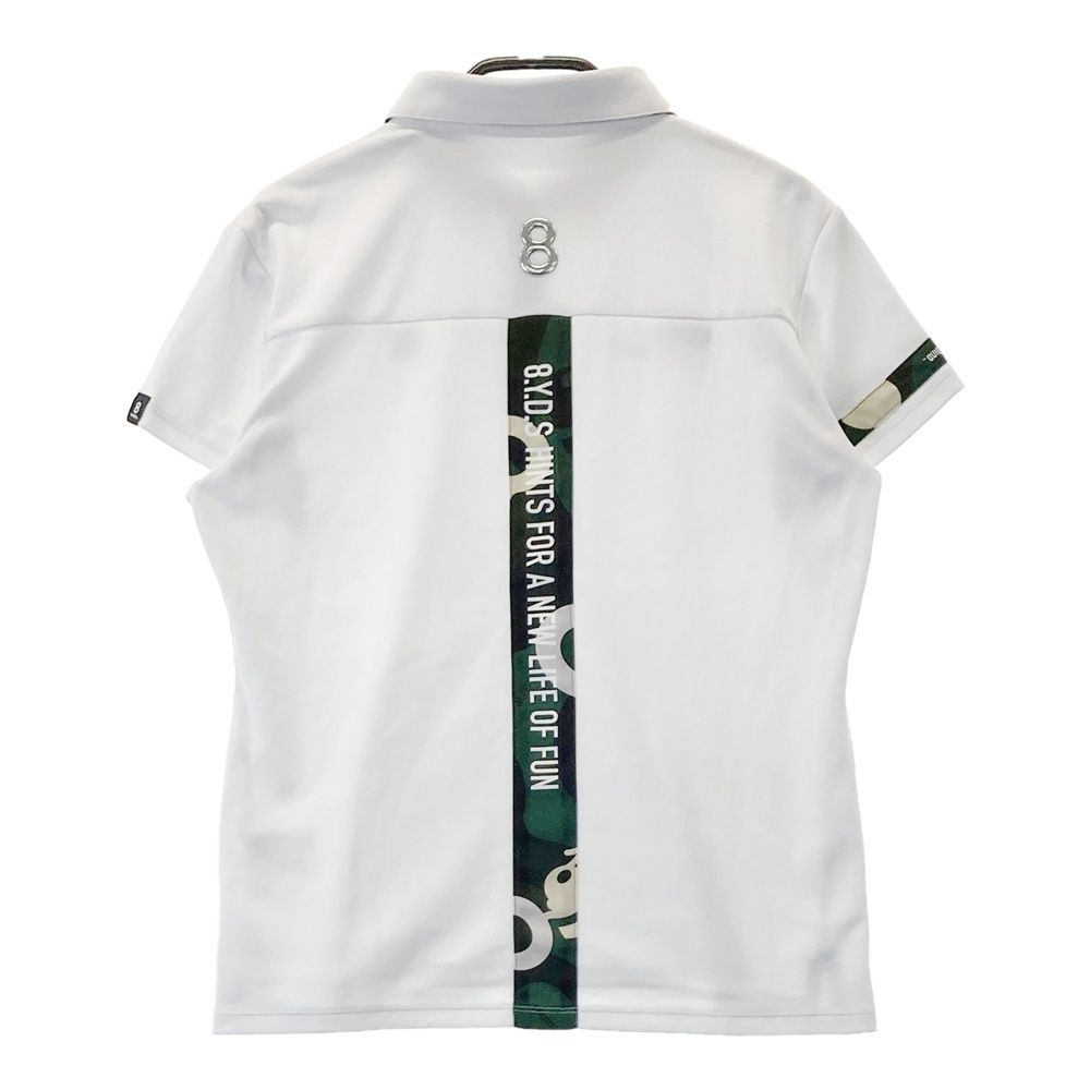 サイズ L 8YARDS ハチヤーズ 半袖ポロシャツ ホワイト系 240101533499 ゴルフウェア レディース ストスト