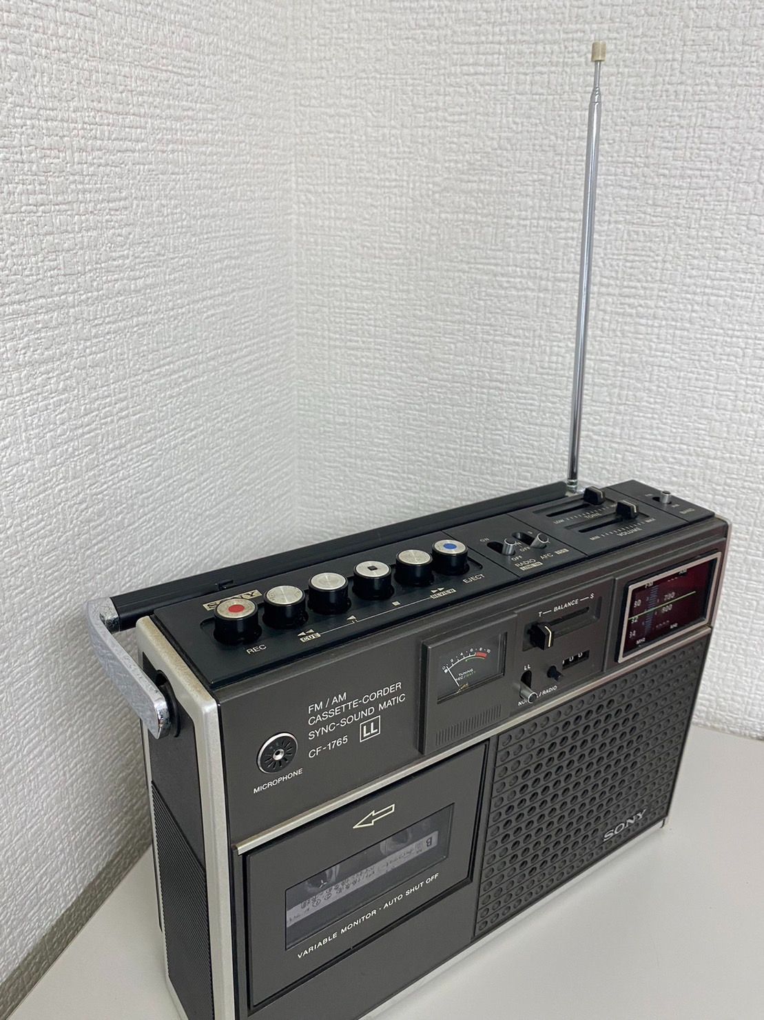 SONY ソニー CF-1765 FM AMラジオ カセットコーダー - ポータブル 