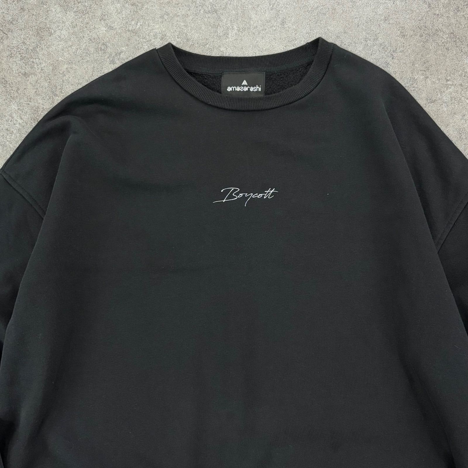 amazarashi Boycott Sweatshirt Black Big Size アマザラシ ボイコット