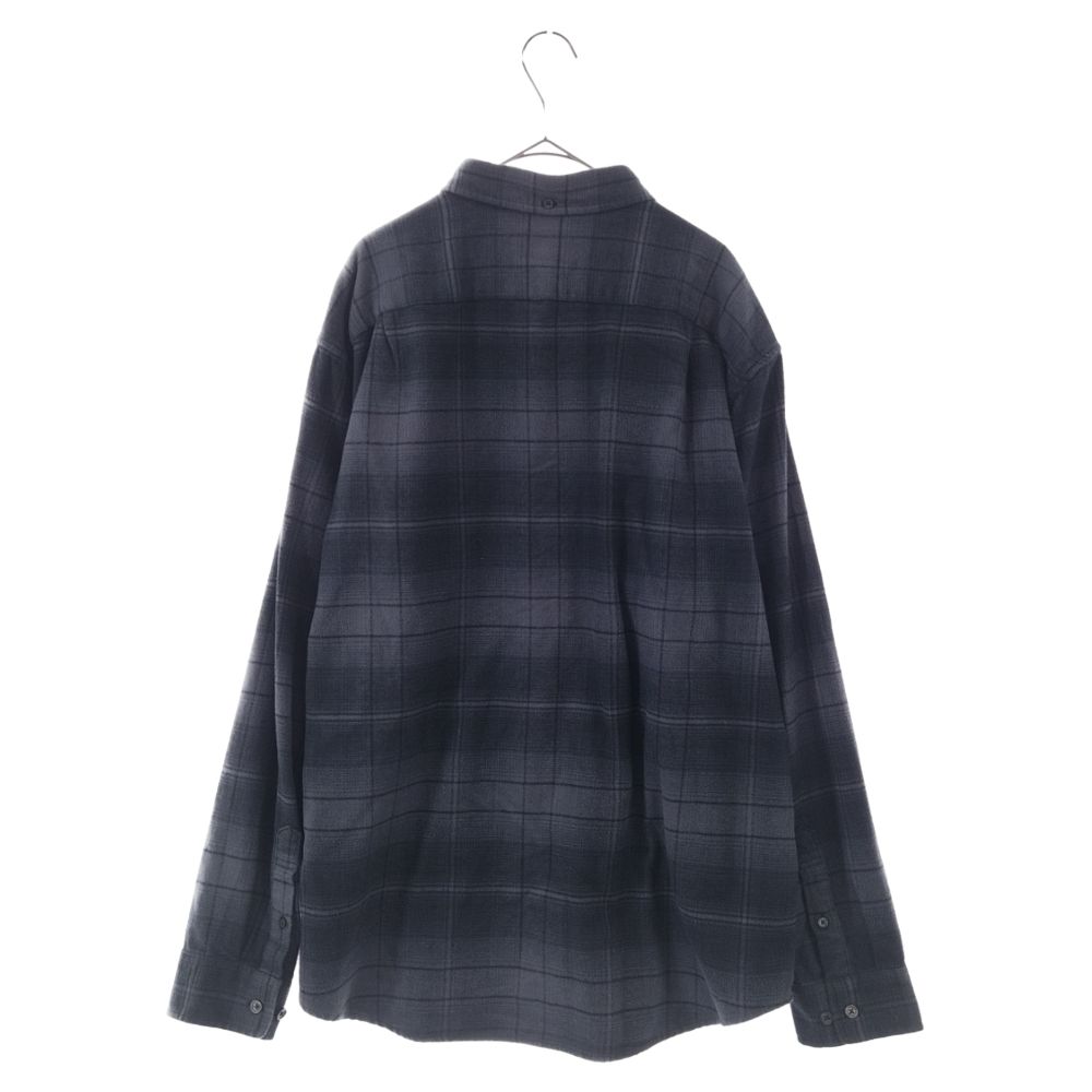 SUPREME (シュプリーム) 23SS SHADOW PLAID FLANNEL SHIRT シャドウプレイドフランネルシャツ長袖チェックシャツ  ブラック - メルカリ