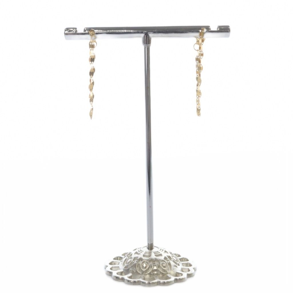 ココシュニック COCOSHNIK ペタルチェーンピアス K18 YG イエローゴールド