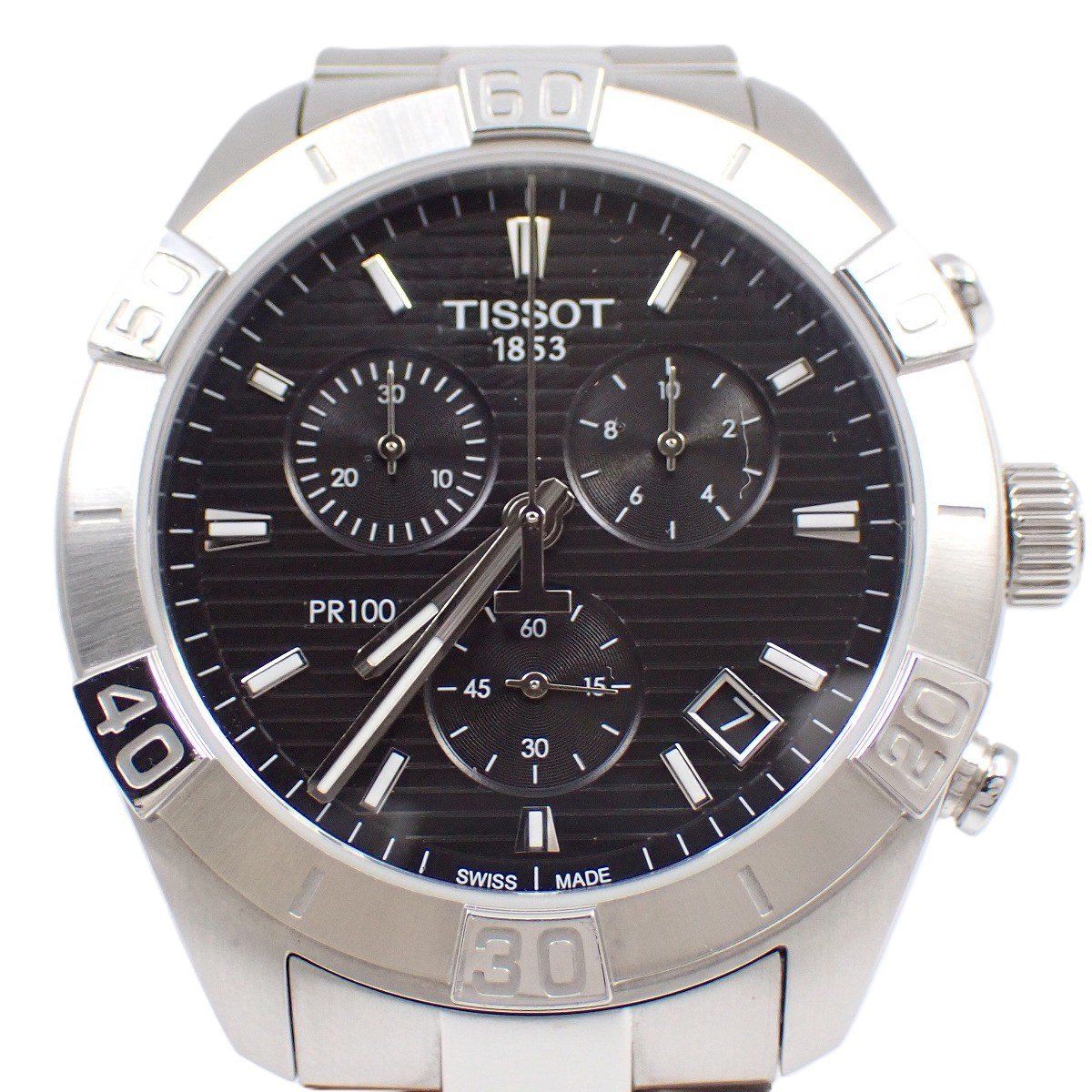 TISSOT ティソ PR100 スポーツ ジェント クロノグラフ クォーツ メンズ 腕時計 純正SSベルト T101.617.11.051.00 いおき質店