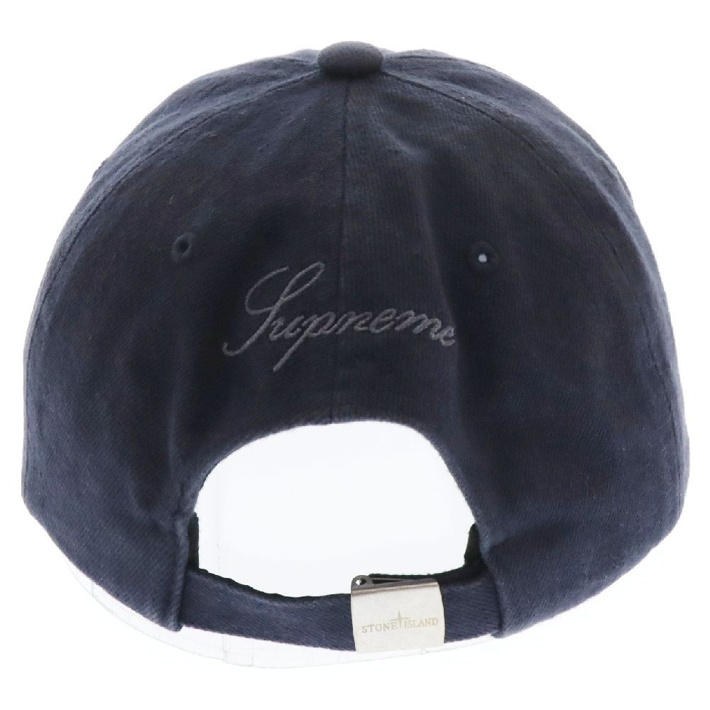 SUPREME (シュプリーム) ×Stone Island Denim 6-Panel Cap デニム 6パネルキャップ ネイビー