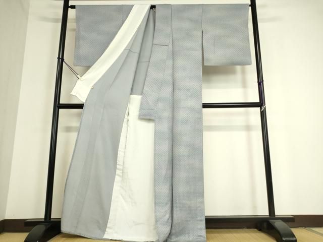 平和屋着物▽上質な小紋　単衣　作家物　霞文　暈し染め　高島屋扱い　正絹　逸品　DAAT9383az 平和屋着物▽上質な小紋 単衣 作家物 霞文 暈し染め 高島屋扱い 正絹
