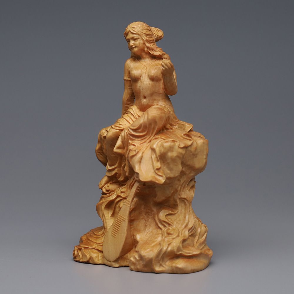 木彫り ◇美女◇女神◇ヌード◇裸婦像◇女性像 ヌード彫刻 裸少女 置物7