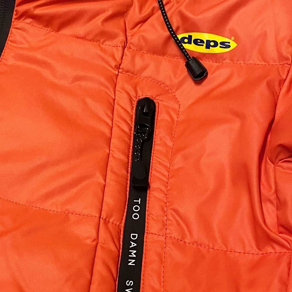 deps×square【デプス×スクエア】　ダウンジャケット【超美品】 Mサイズ DEPS デプス x SQUARE スクエア DOWN JACKET (ORANGE) ダウン