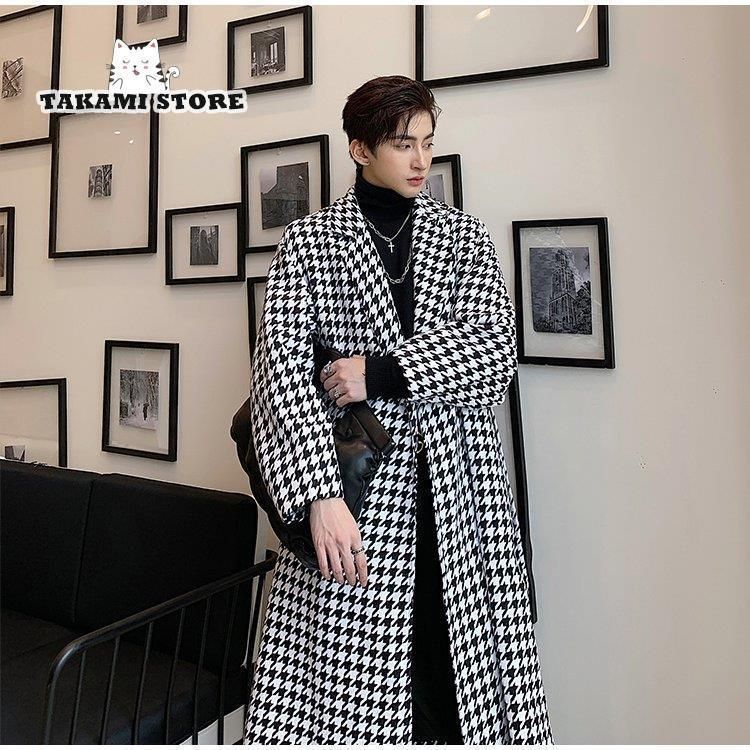 ZARA チェスターコート Mサイズ 白黒チェック 千鳥格子 紳士のお洒落