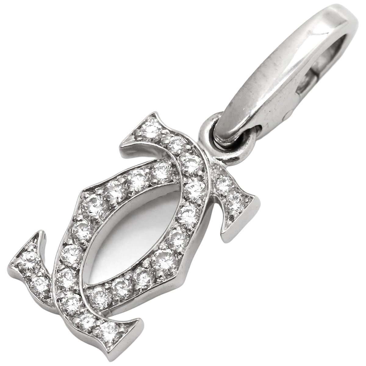 カルティエ Cartier K18WG クロス ダイヤモンド チャーム トップ Cartier (新品仕上げ済) カルティエ CARTIER クロス ダイヤ