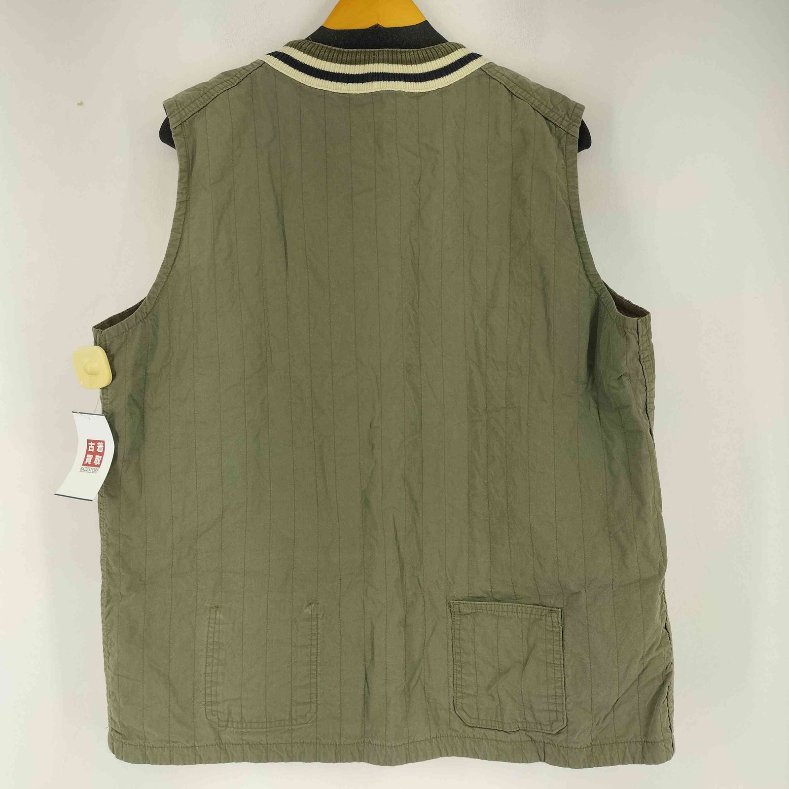 美品【ナイジェルケーボン】フレンチホスピタルベスト　カーキ　48 美品【ナイジェルケーボン】フレンチホスピタルベスト カーキ 48