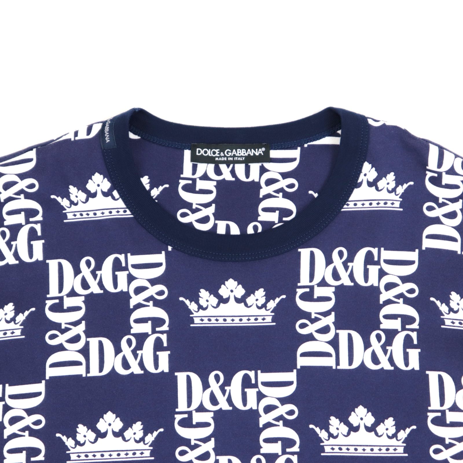 D&G ロゴプリント Tシャツ ネイビー