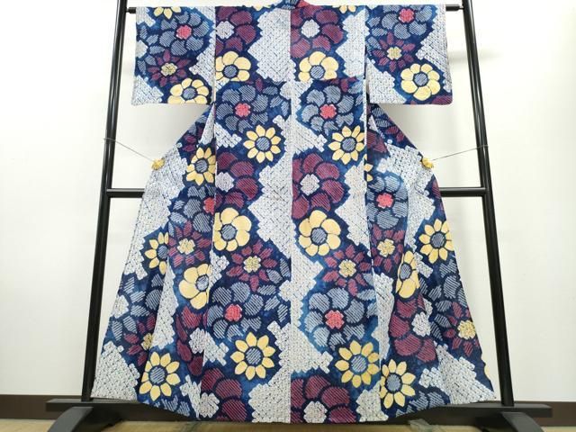 eふれんず◆有松鳴海絞り　夏物　浴衣　舞花文　綿◆am1148 夏物 浴衣 有松鳴海絞り 舞花文綿 Amazon.co.jp: 夏物 本場有松