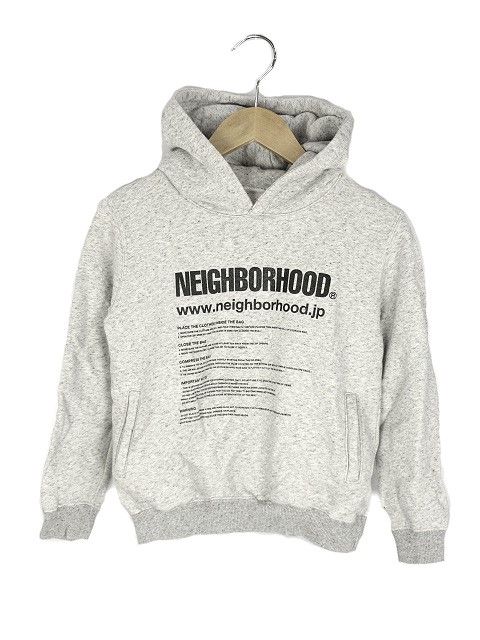 ネイバーフッド NEIGHBORHOOD Kids C-Hooded 202MBOT-CS02 ロゴプリント パーカー 120 グレー 長袖 プルオーバー トップス 子供服 ★AA☆
