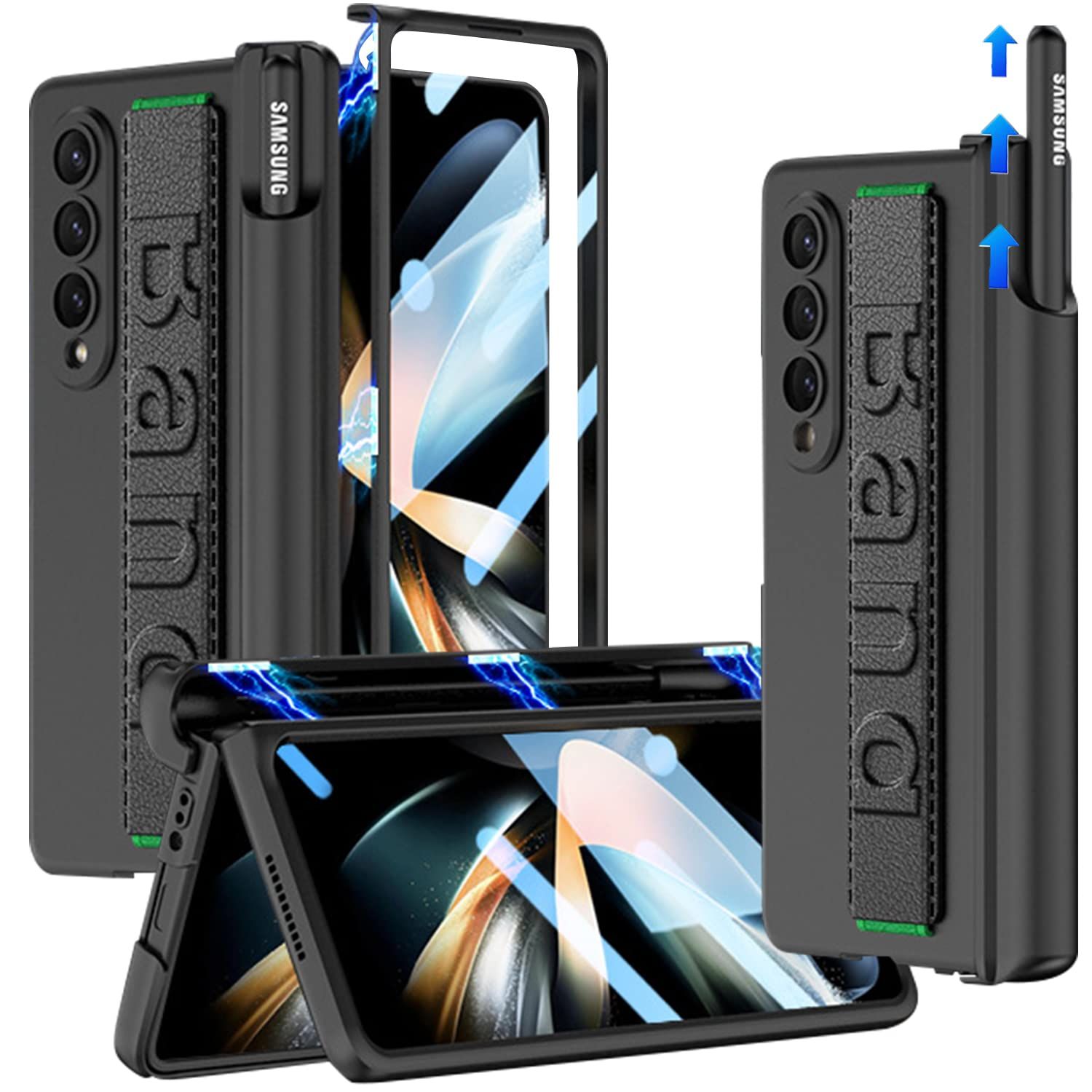 Galaxy Z Fold4 5G ケース カバー フィルム付き 耐衝撃 ヒンジ 保護 付 フィルムセット スマホケース ヒンジ保護 スマホカバー  耐衝撃ケース [ Samsung GalaxyZFold4 GalaxyZ Fold4 SCG16 / SC-55C サムスン ギャラクシーZフォールド 4 対応 ] VRS Terra Guard Ultimate 