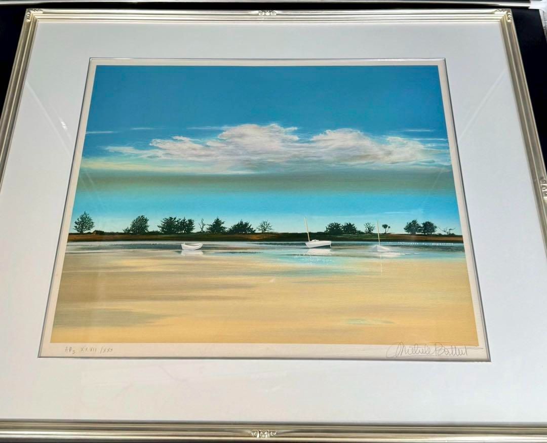 ミッシェル バテュ シルクスクリーン 引き潮 X44