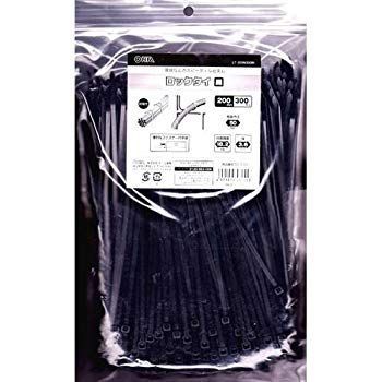 ロックタイ２００黒−３００Ｐ 2mvetro OHM（オーム電機） 結束バンド ロックタイ 200mm 耐候 黒 300本入り LT