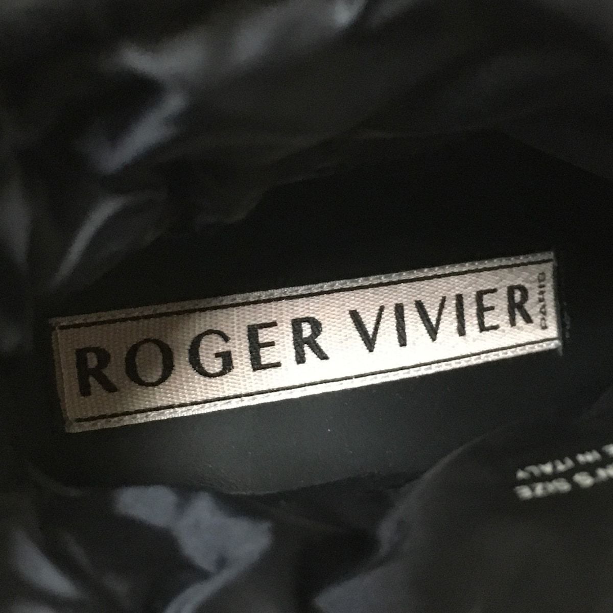 RogerVivier(ロジェヴィヴィエ) ショートブーツ 37 レディース - 黒×白 ビジュー ナイロン - メルカリ