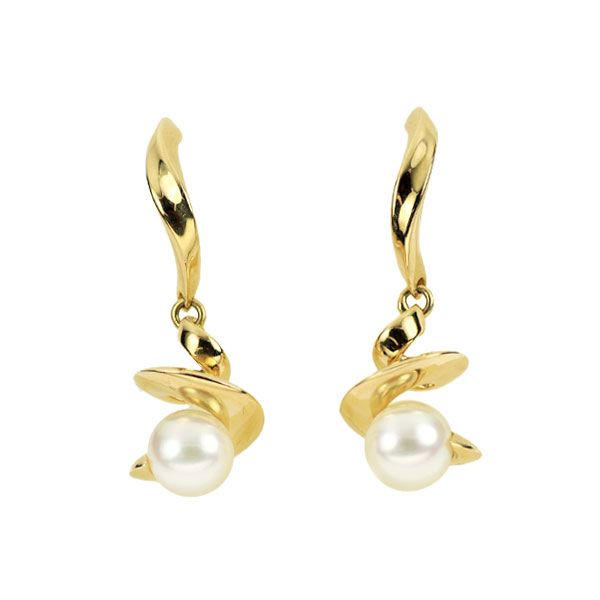 ミキモト K18YG アコヤ真珠 ピアス 径約5.5mm - メルカリ 