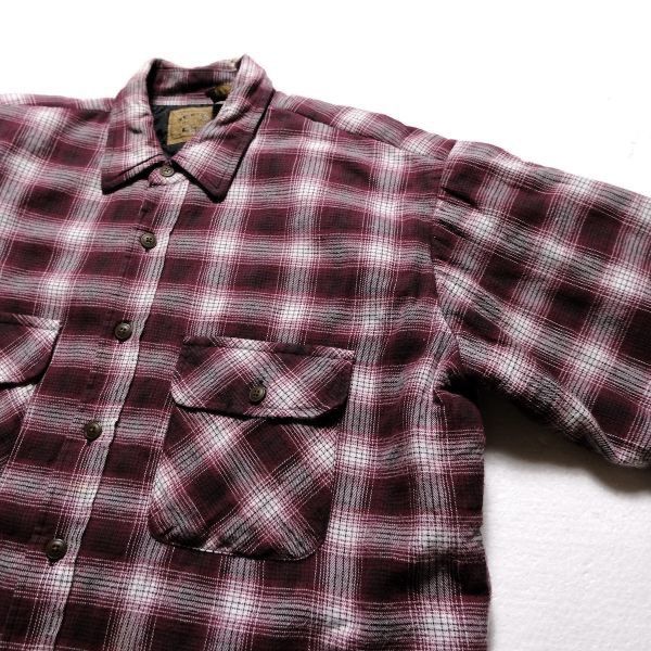 ネルシャツ エンジ系