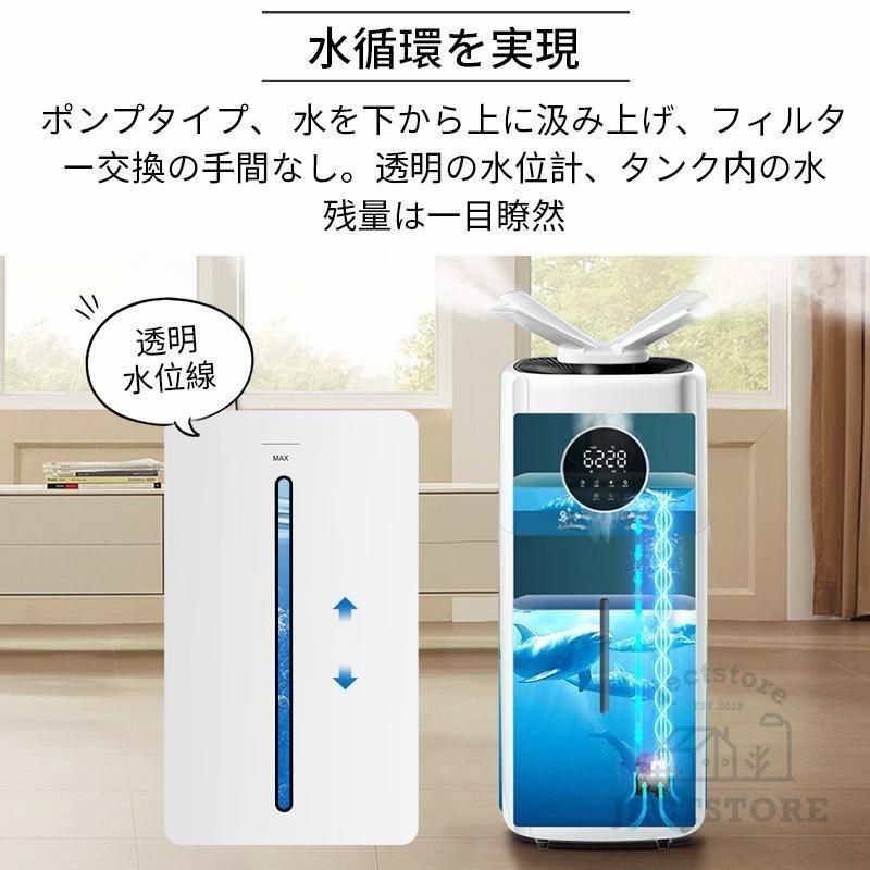 連続30時間加湿 4つ吹出口