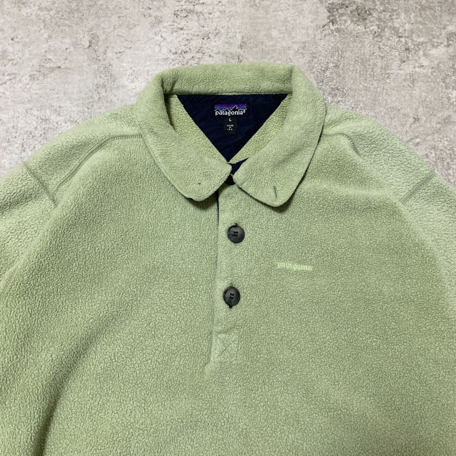 90s 1991年 USA製 patagonia Lightweight Synchilla Half Button 