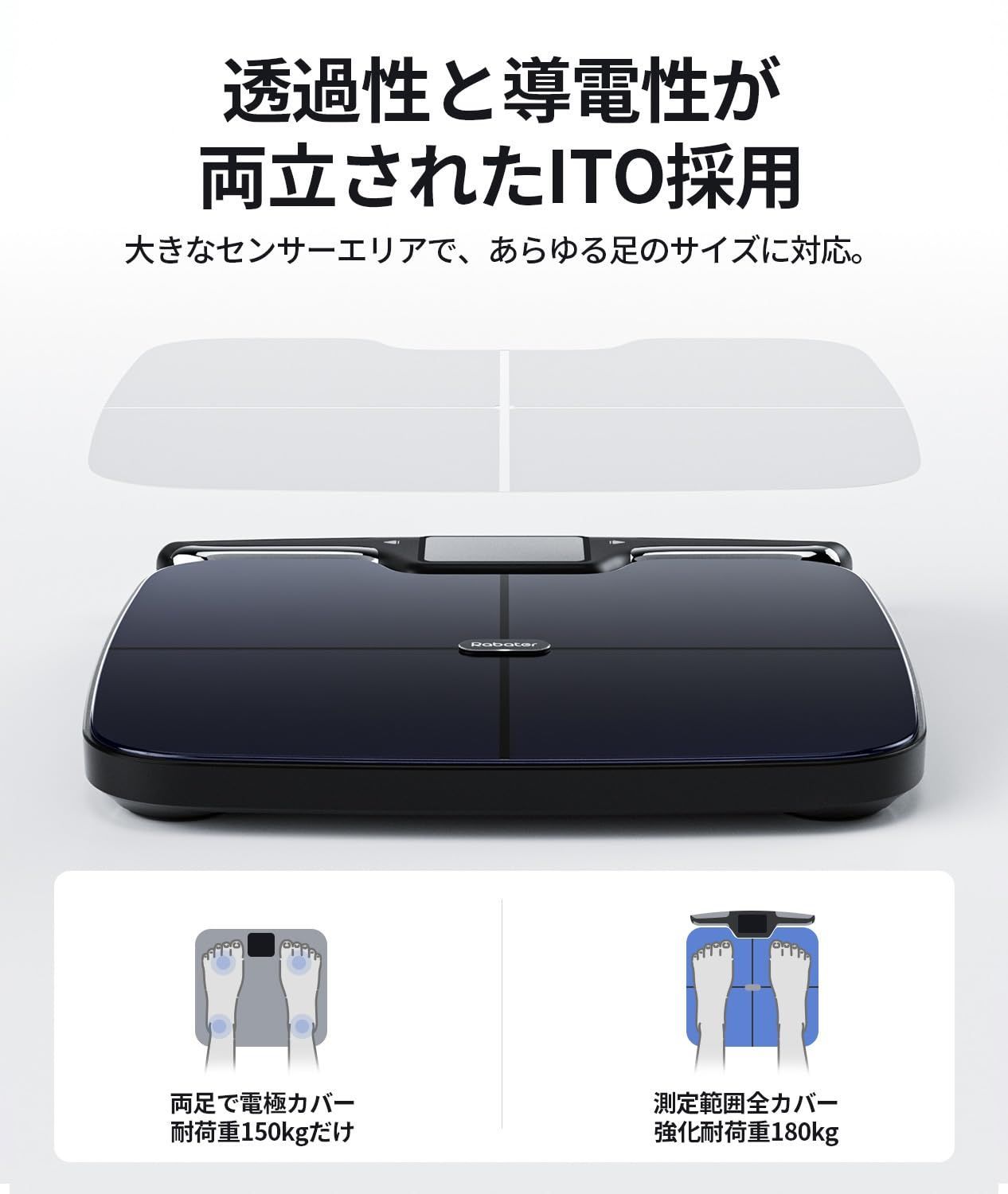 数量限定】Rabater 体重計 体組成計 体脂肪計 CF577BLE+WIFI マルチ