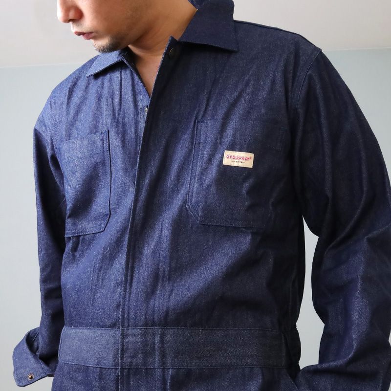 新品 GOODWEAR グッドウェアー つなぎ デニム 作業着 メンズ - ALL