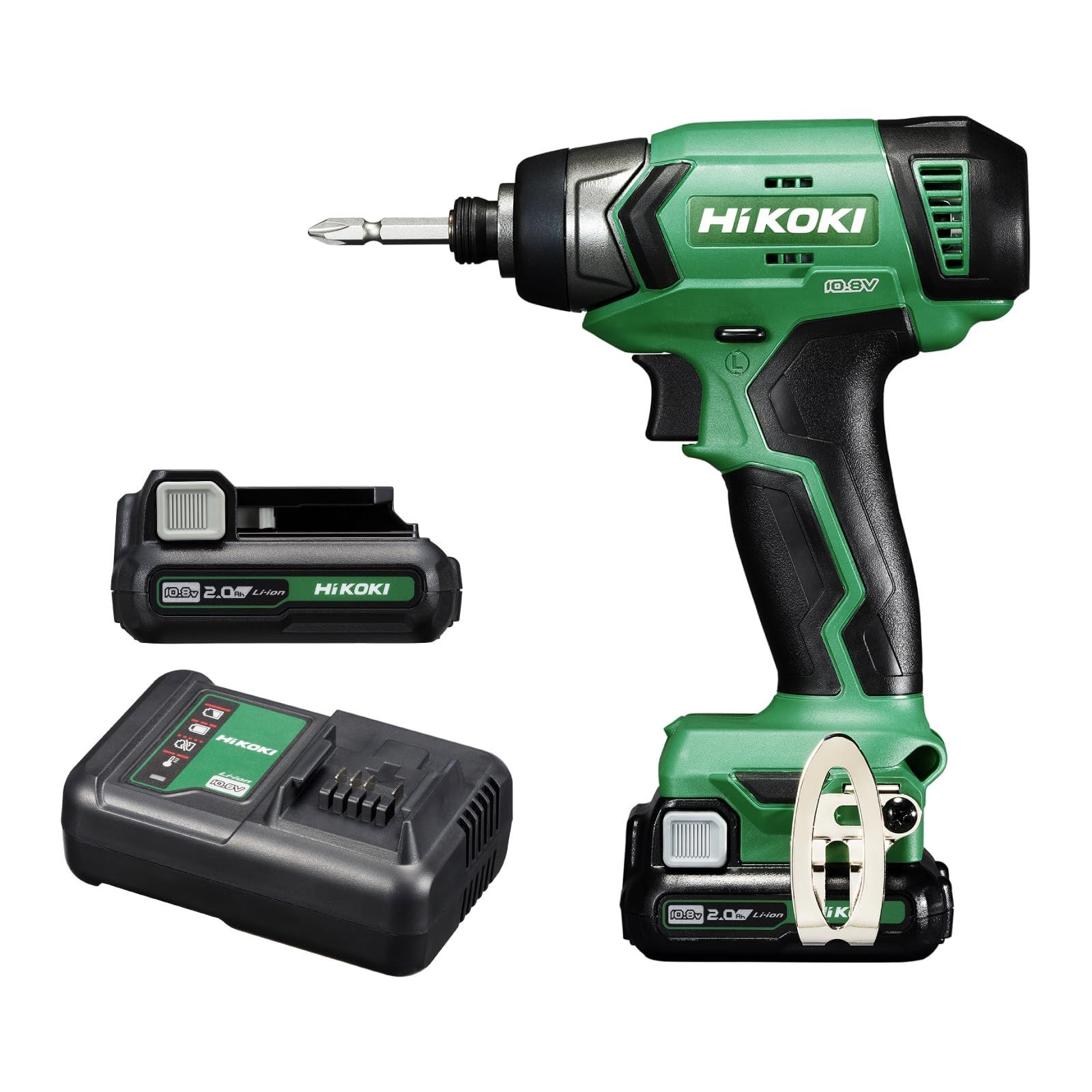 HiKOKI ハイコーキ 10.8V 充電式 インパクトドライバー WH12DA 蓄電池2個 充電器付 WH12DA 2BS