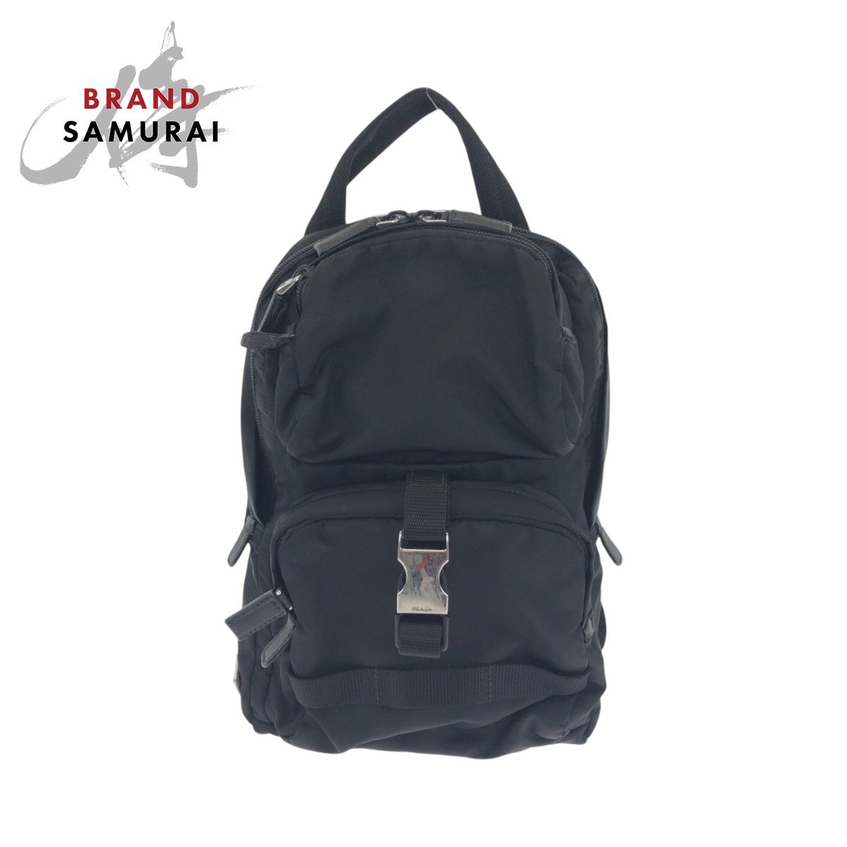 PRADA プラダ テスート 三角ロゴプレート ブラック 黒 シルバー金具 ナイロン 2VZ013 ボディバッグ バムバッグ メンズ 503004