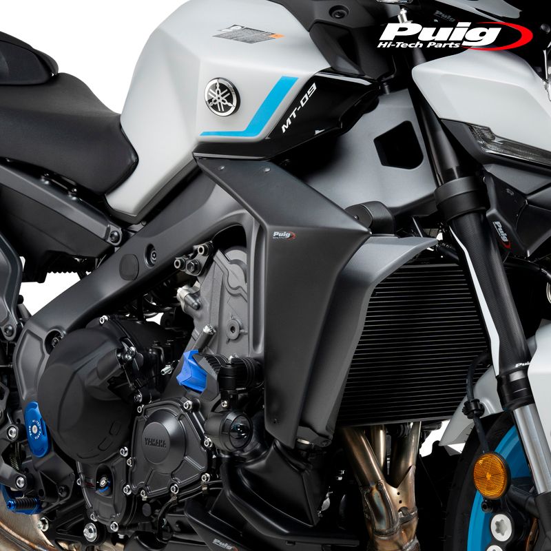 Puig 22080J DOWNFORCE NAKED SIDE SPOILERS MATT BLACK YAMAHA MT-09 24- プーチ サイドダウンフォース ネイキッドスポイラー