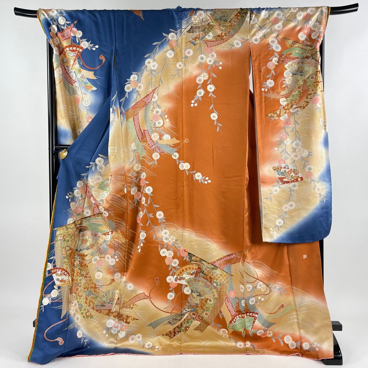 408z22☆作家物 花おとぎ 振袖 金駒刺繍 身幅広め 成人式 結婚式