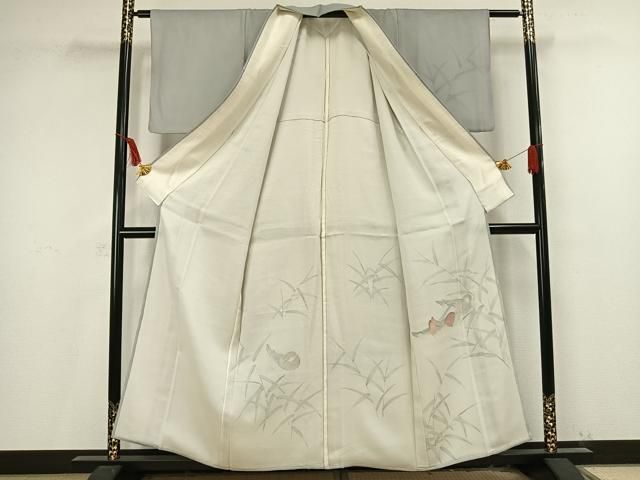 平和屋着物▽訪問着　無双　紗袷　紗×紗　鴛鴦文　正絹　逸品　AAAV2604fy 平和屋着物▽訪問着 無双 紗袷 紗×紗 鴛鴦文 正絹 逸品 AAAV2604fy