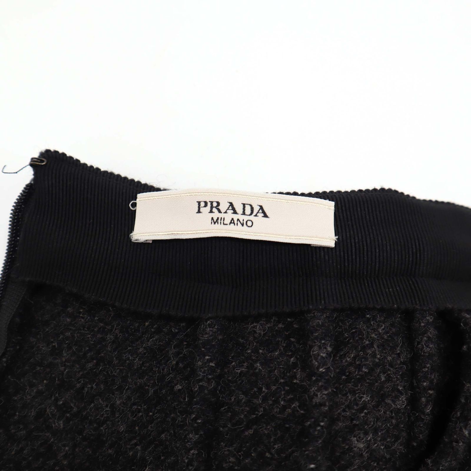 PRADA プラダ スカート ウール サイズ40 グレー レディース H20175 GULLKHAN_COM