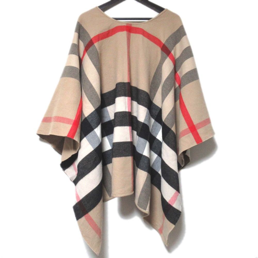 Burberry's ケープコート　ベージュチェック Coat ファッション Burberrys ベージュ チェック柄 ポンチョ
