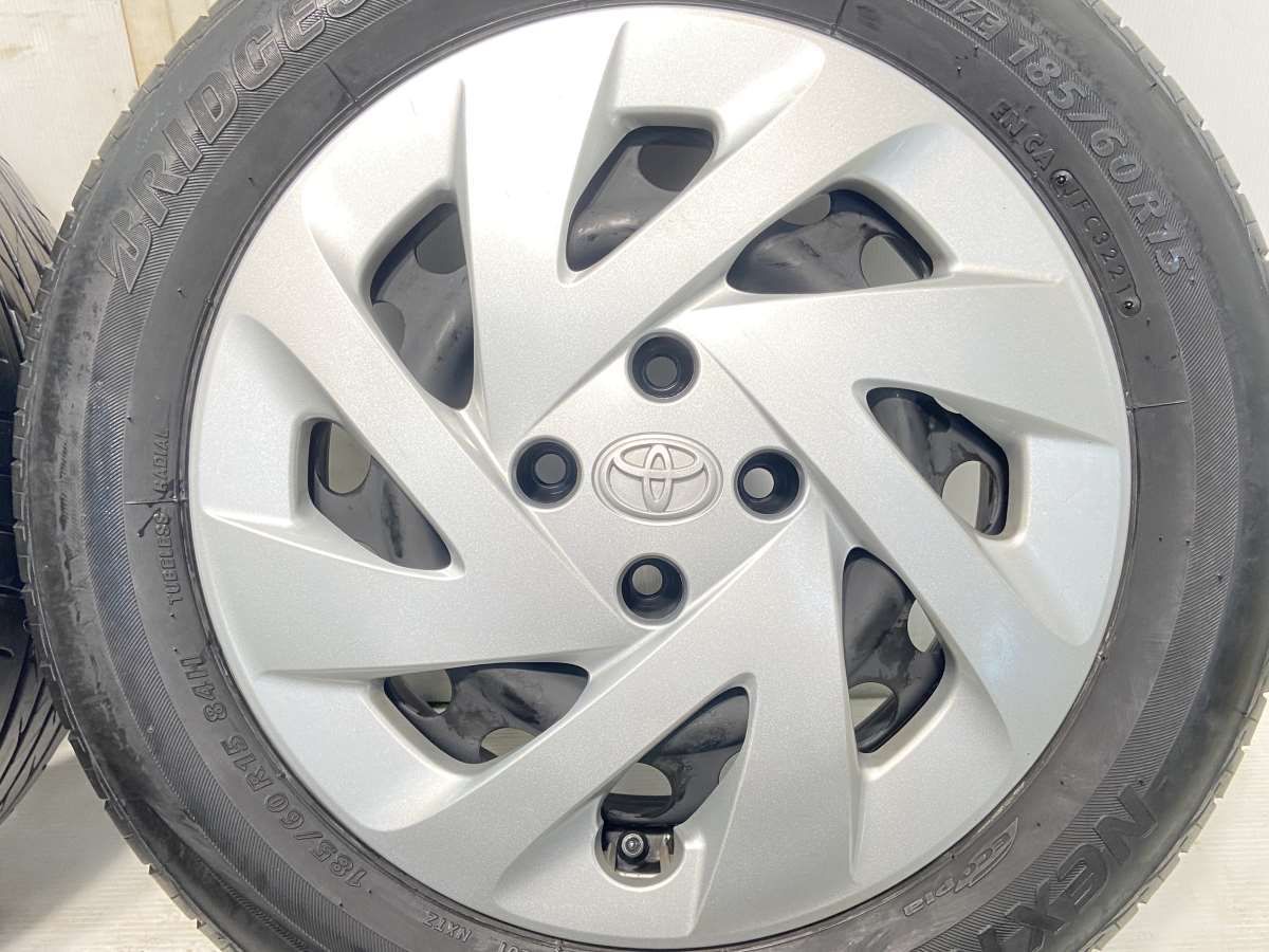 185/60R15 ブリヂストン ネクストリー トヨタ純正 15x5.5 100-4穴 中古