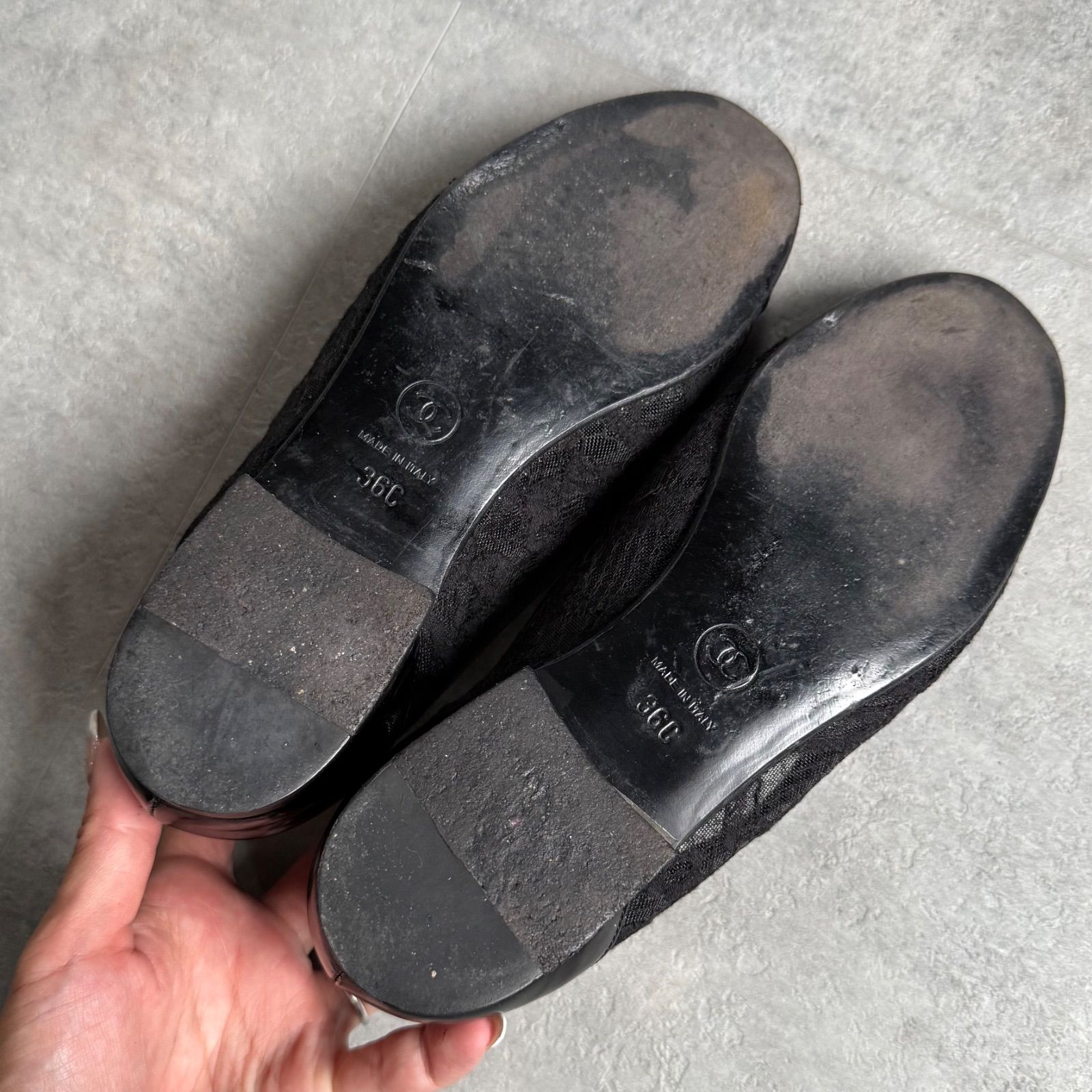 CHANEL シャネル バレエシューズ リボン パンプス バレリーナ フラット 