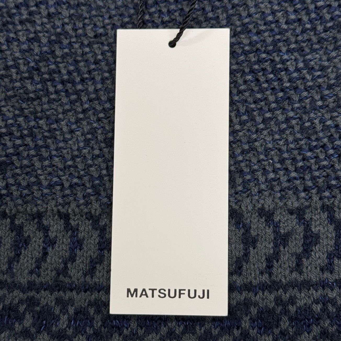参考上代49500円 未使用品 MATSUFUJI 24SS Rug Jacqurad Knit ラグ 