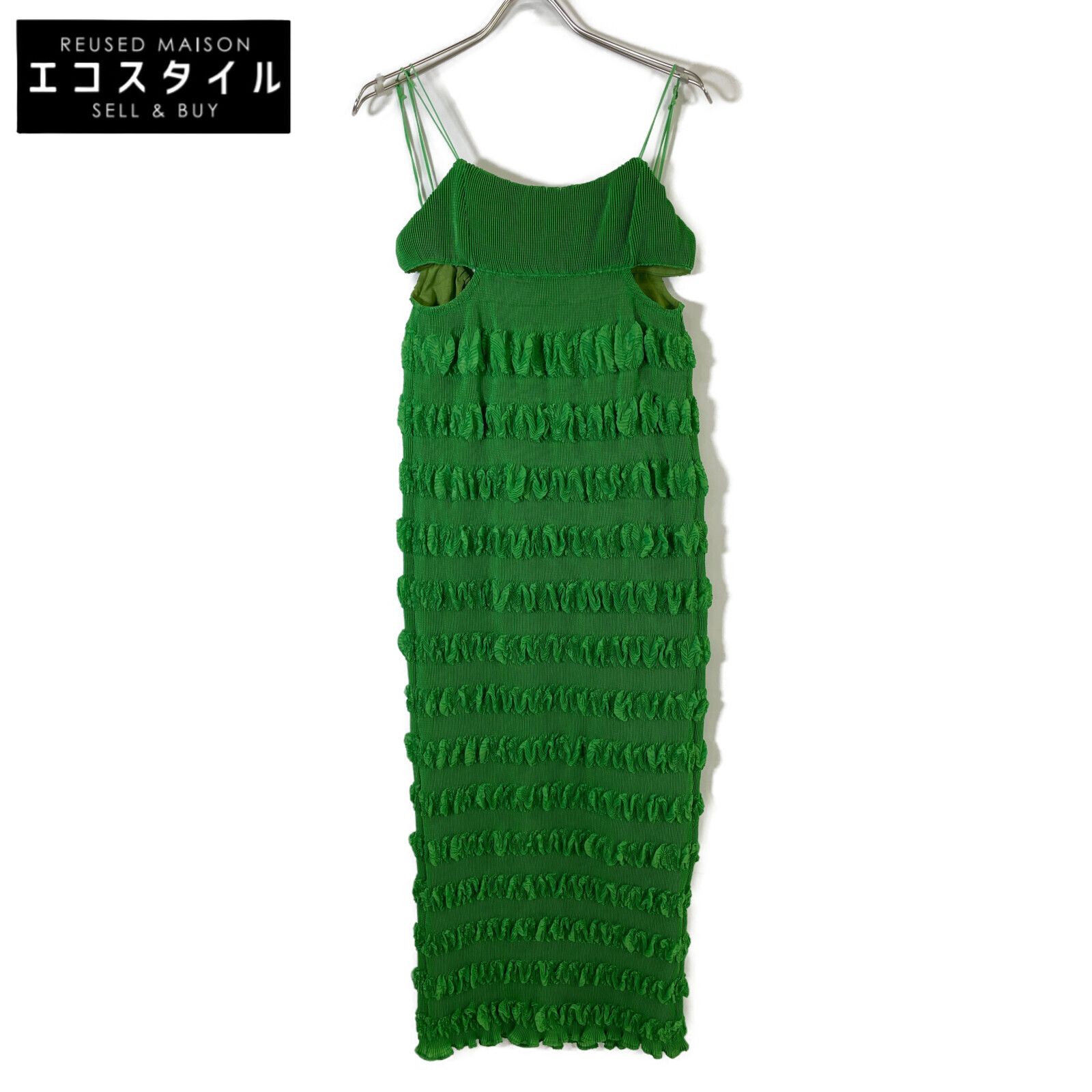 MAISON SPECIAL メゾン 21231265201 23SS ｸﾞﾘｰﾝ ﾀﾞﾌﾞﾙﾌﾟﾘｰﾂﾜﾝﾋﾟｰｽ F