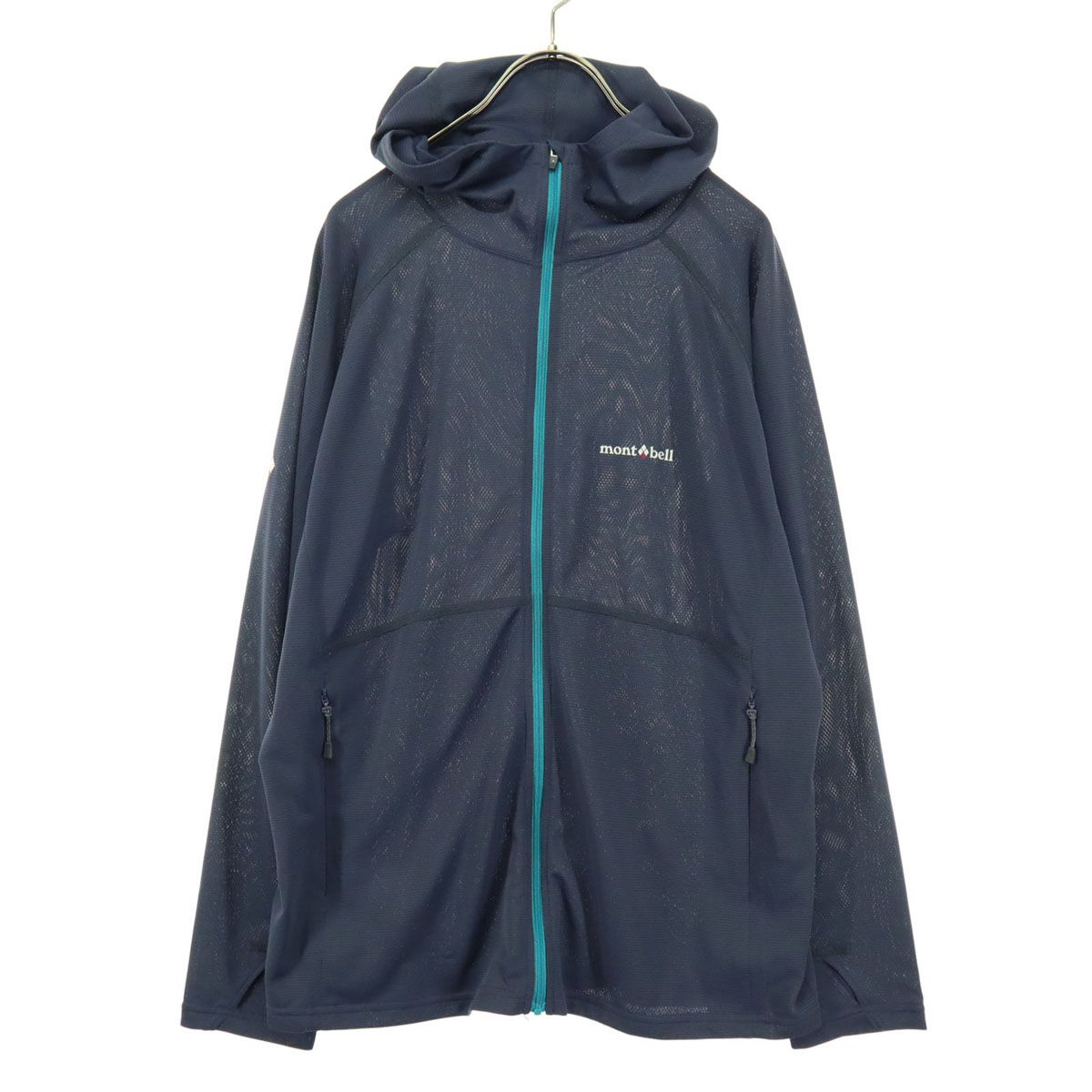 mont-bell モンベル 長袖 クール ジップパーカー L ネイビー