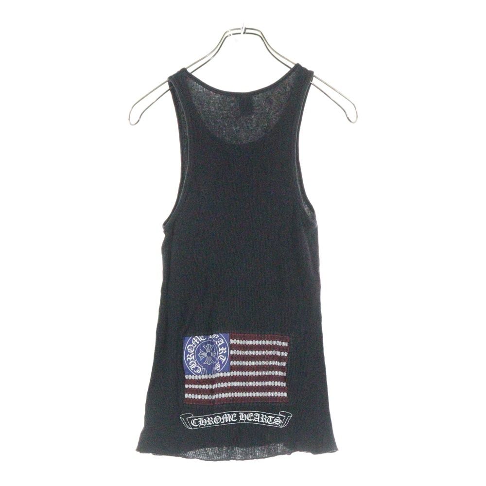 CHROME HEARTS クロムハーツ USA FLAG バックUSAプリント コットン タンクトップ ブラック