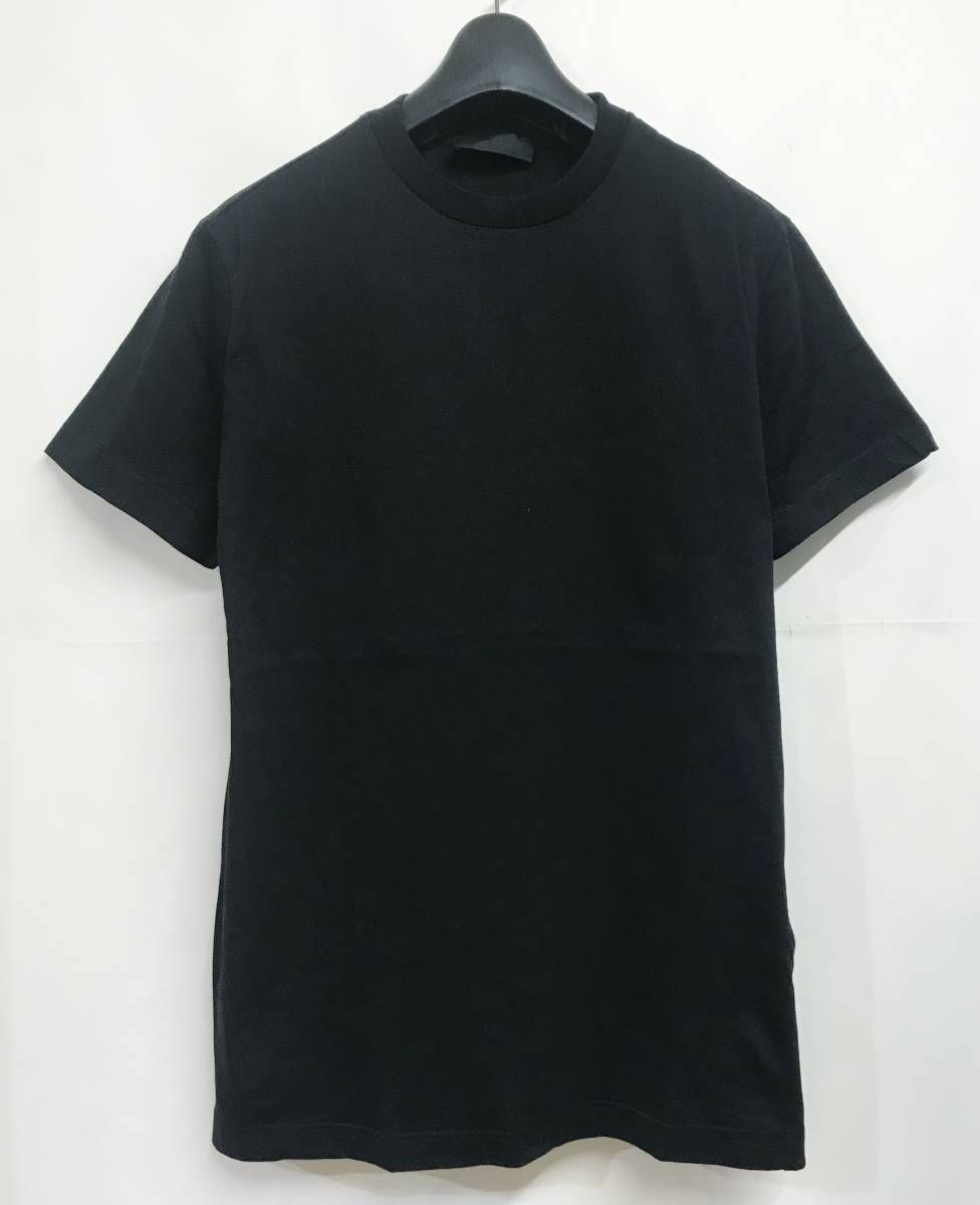 PRADA｜プラダ UJM492 S181 ILK Cotton Jersey Tee クルーネック 無地 Tシャツ 三角プレート - メルカリ