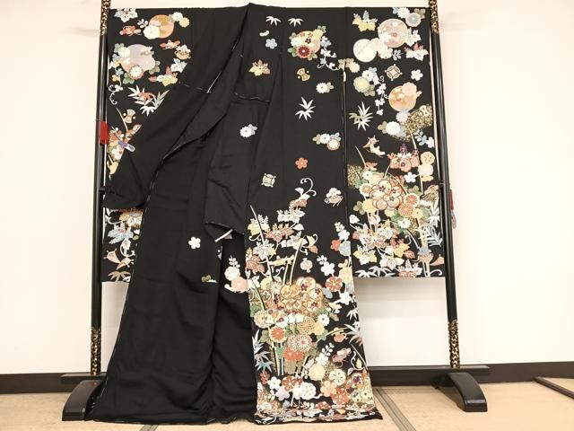 平和屋着物○豪華振袖 雪輪草花文 暈し染め 金彩 仮絵羽