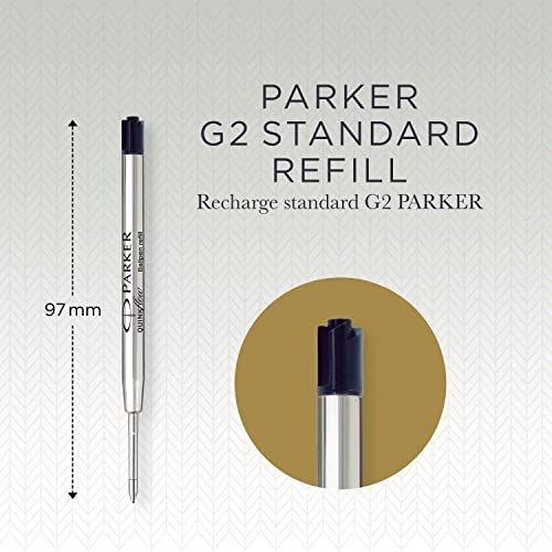 ブラック_Pack of 10 PARKER QUINKflow ボールペンインク リフィル