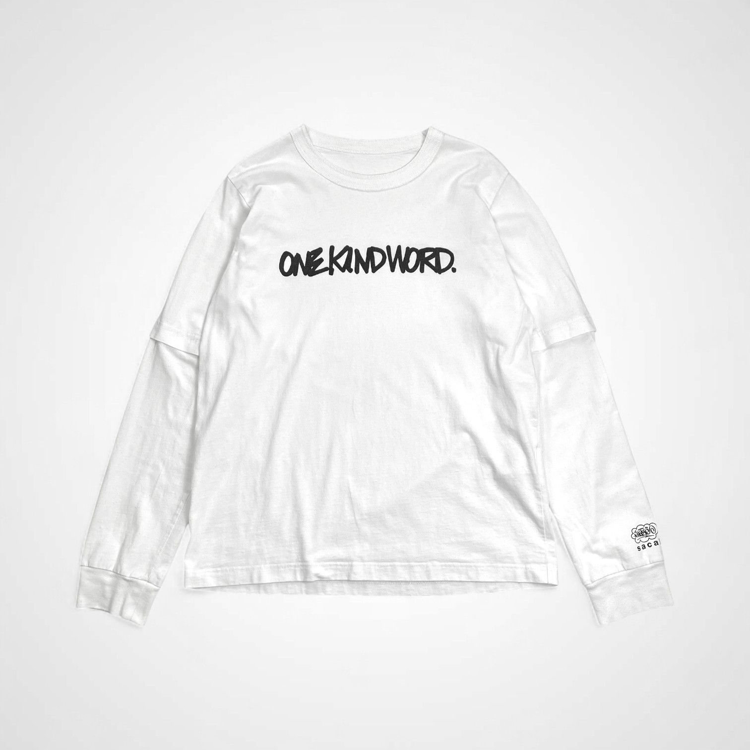 sacai × Eric Haze サカイ エリック ヘイズ | ONEKINDWORD L|S T-shirt コラボ 長袖 Tシャツ 参考定価 19 000 tax SIZE 3