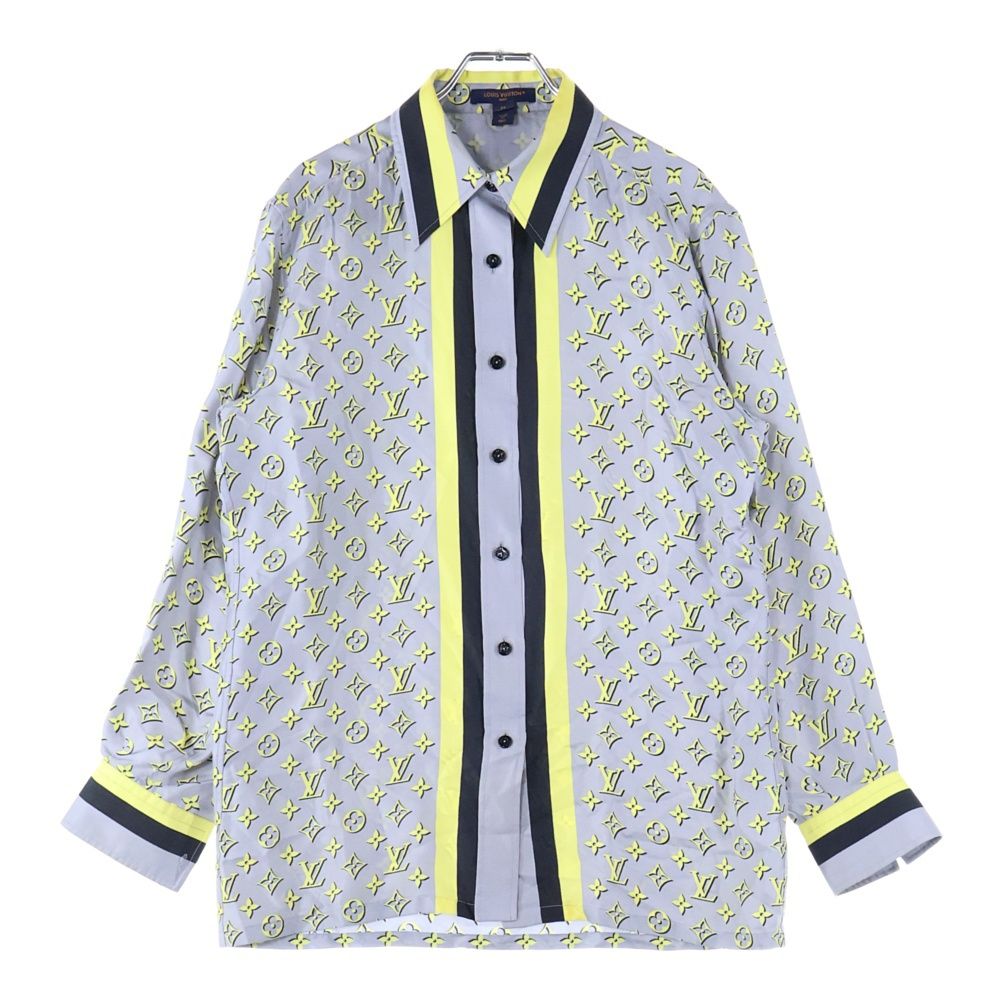 LOUIS VUITTON ルイヴィトン ブランドロゴ総柄 長袖シャツ グレー RW232W ADD FPBL42