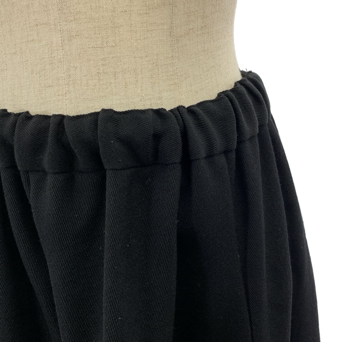 COMME des GARCONS コムデギャルソン 2025AW ウール バルーン ロング イージー スカート S ブラック レディース