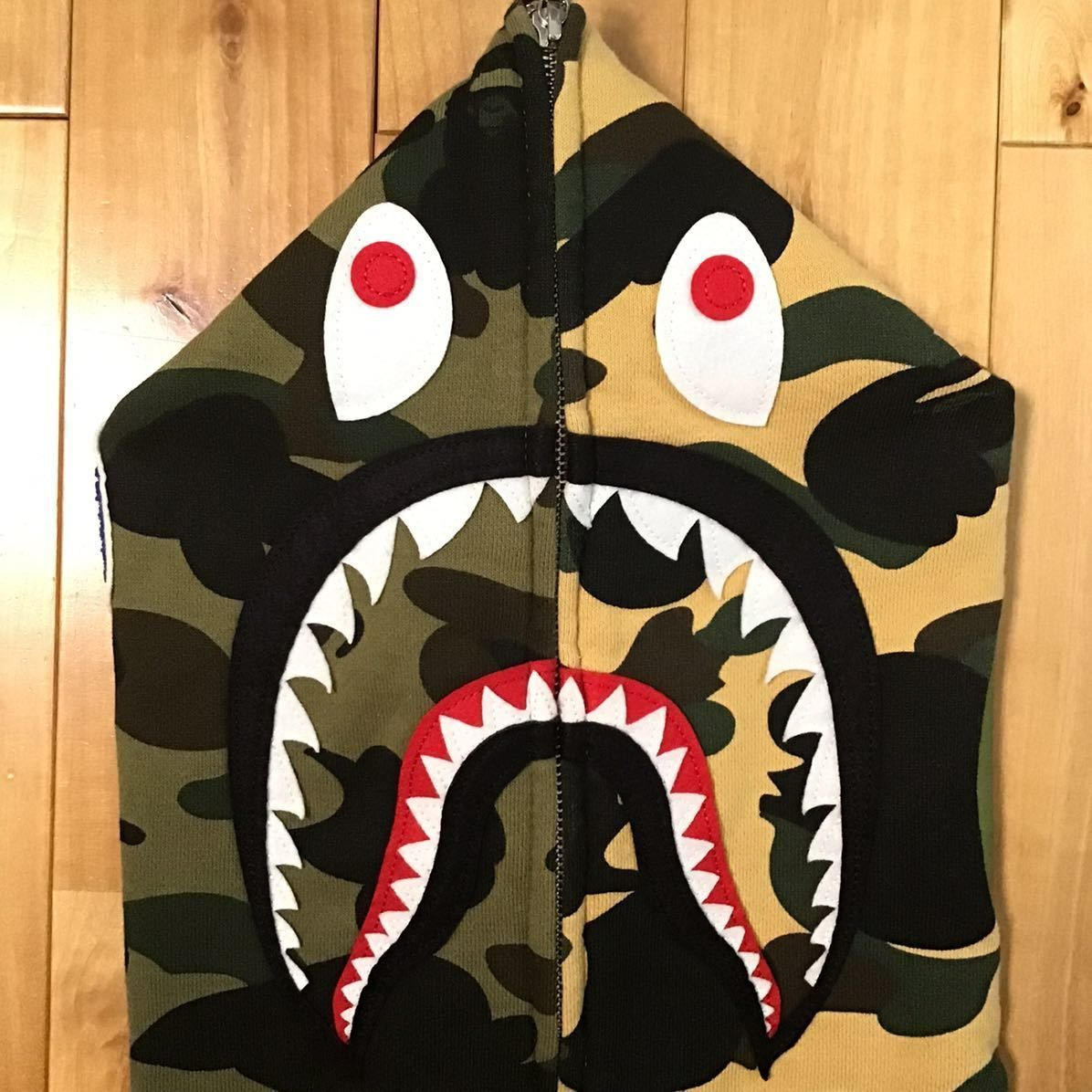 1st camo green シャーク パーカー Mサイズ shark full zip